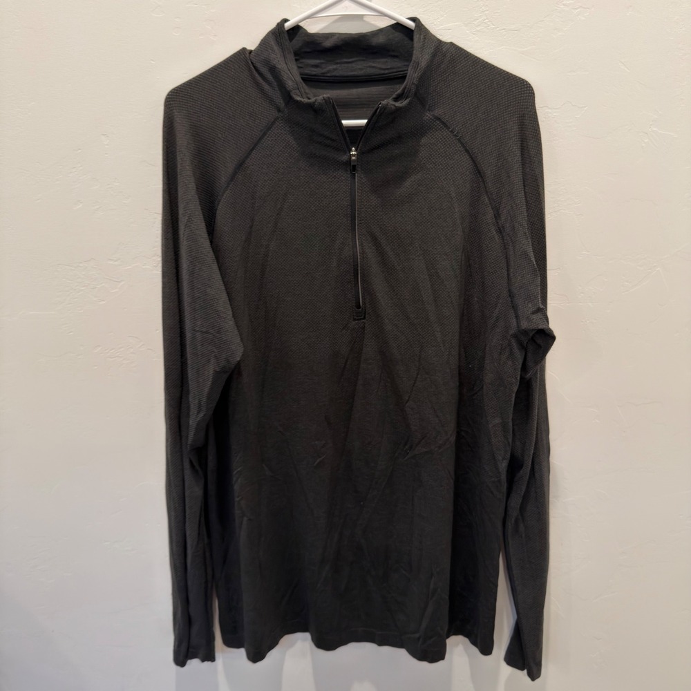 Lululemon Mens Metal Vent Tech 1/2 Zip 2.0 Pullover Gray XL Long Sleeve Shirt